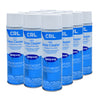 A full case of 12 CRL S50 Sprayway Glass Cleaner aerosol cans arranged together.