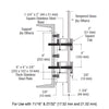 CRL 316 Brushed Stainless 2in Square Glass Standoff, Mounting Plate