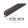 A bronze anodized aluminum split astragal with a silicone bulb seal shown with a technical cross-section diagram.