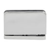 A front-facing view of the brass Prima 01 series hinge in a polished chrome finish.