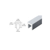 A technical diagram showing the 1-3/8 inch dimensions of the CRL-Blumcraft mill aluminum cap rail next to a 3D view of the extrusion.