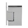 A side profile view of the polished chrome Melbourne wall mount offset back plate hinge.