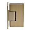 A side profile view of the Victoria series brass shower hinge in a brushed bronze finish.