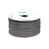 A large 2500-foot roll of grey CRL closed cell backer rod on a cardboard spool.