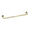 An angled perspective of the brass BM series towel bar showing the mounting hardware and brushed bronze finish.
