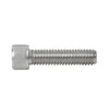 A side profile of the stainless steel socket head cap screw showing the threaded shaft.