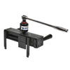 The CRL TAPER-LOC® installation tool shown with the extended blades attached and a ratchet handle installed.