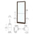CRL-U.S. Aluminum 250 Series Narrow-Stile 3'0 x 7'0 Offset Hung Door - Black Anodized, Surface Mount Closer & Lock
