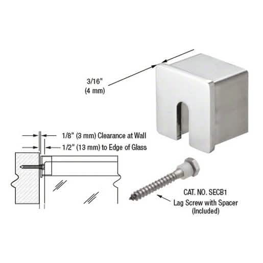 Polished Stainless Steel Stabilizing End Cap for SRF15 Series Railing - CRL 316