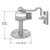 CRL Satin Chrome Brass Floor Door Stop Heavy-Duty w/ Hook & Holder