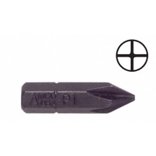 CRL 1/4\" Hex Phillips Insert Bit No. 1 Point - Durable, Precision Screwdriver Bit