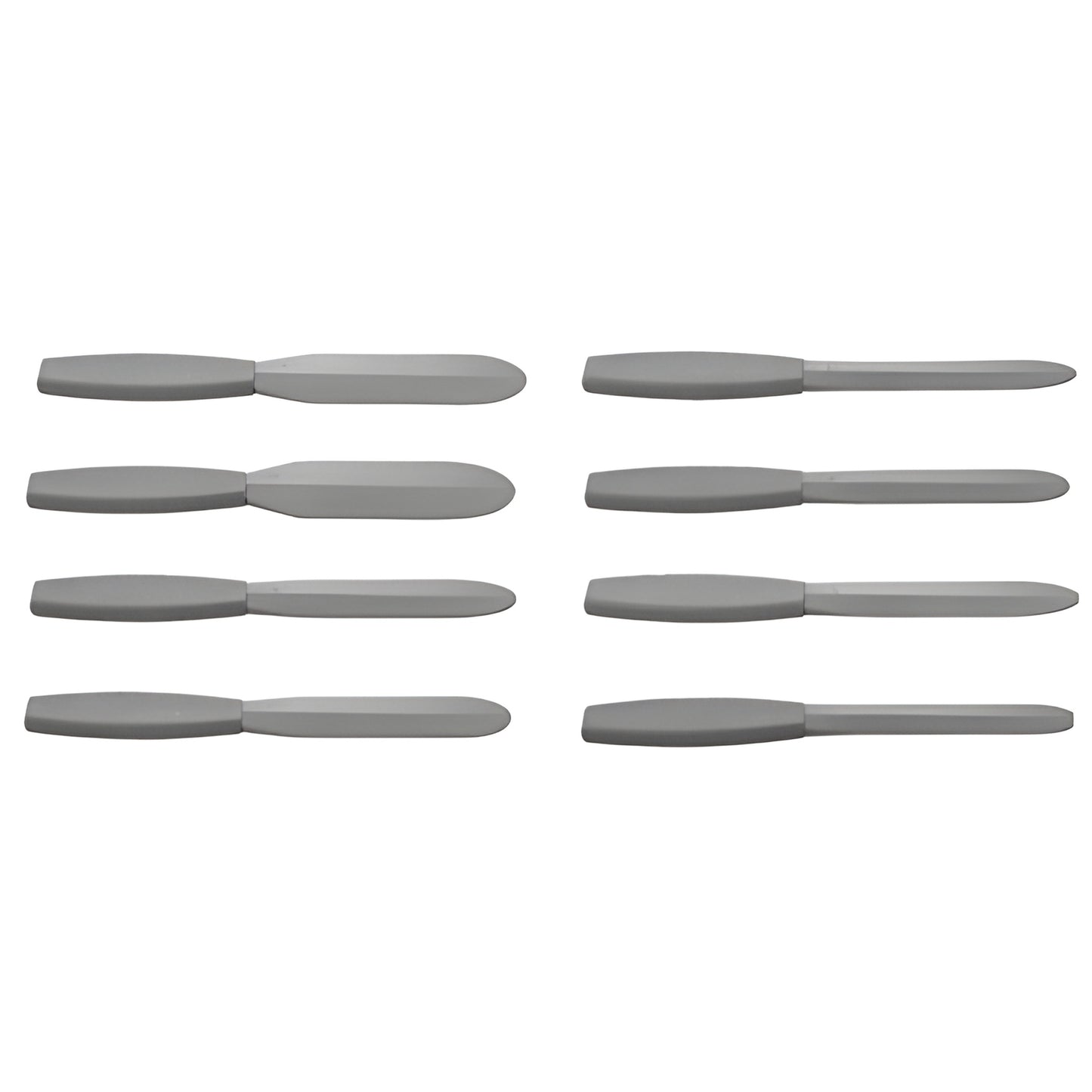 Gray plastic caulking applicator set PC1080 - eight shape styles, 8-3/4 in long, non-scratch glazing and caulking tool.