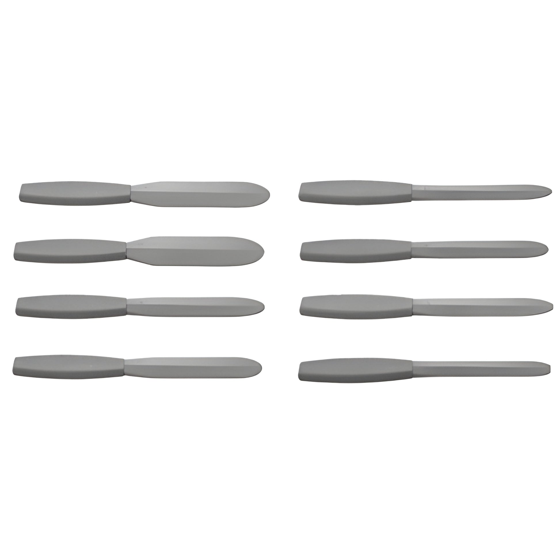 Gray plastic caulking applicator set PC1080 - eight shape styles, 8-3/4 in long, non-scratch glazing and caulking tool.