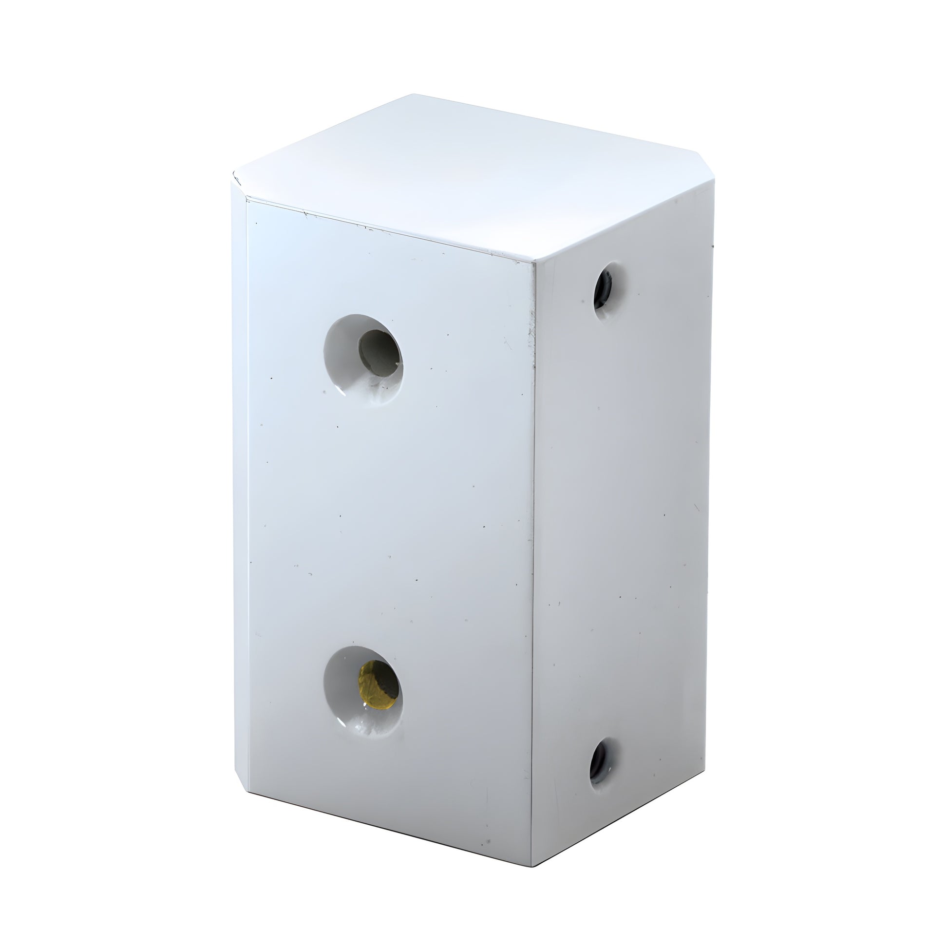 CRL surface-mounted strike plate block (1295SPS), silver metallic, fits 2-3/8" post, non-handed.