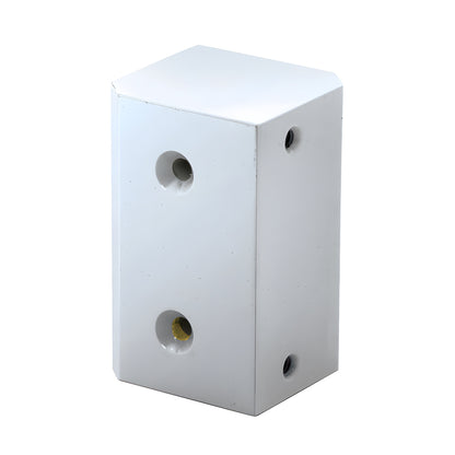 CRL surface-mounted strike plate block (1295SPS), silver metallic, fits 2-3/8" post, non-handed.