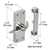 CRL Chrome Sliding Screen Door Latch & Strike 2-1/4" Screw Holes