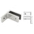 CRL 316 Polished Stainless Wall-Mount Glass Clamp for 21.52mm Glass