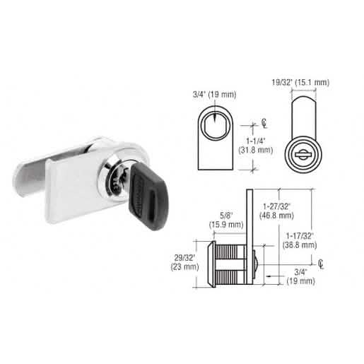 CRL Chrome Left Hand Lock for Glass Cabinet Door, Randomly Keyed, Secure Your Display