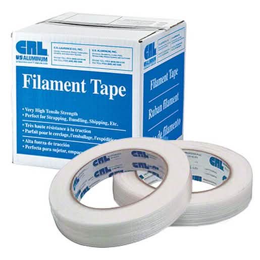 CRL 1" Filament Tape: Strong, durable packaging solution for secure bundling and sealing.