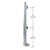 CRL 72 in Klarity Brushed SS Left End Post for Glass Railing