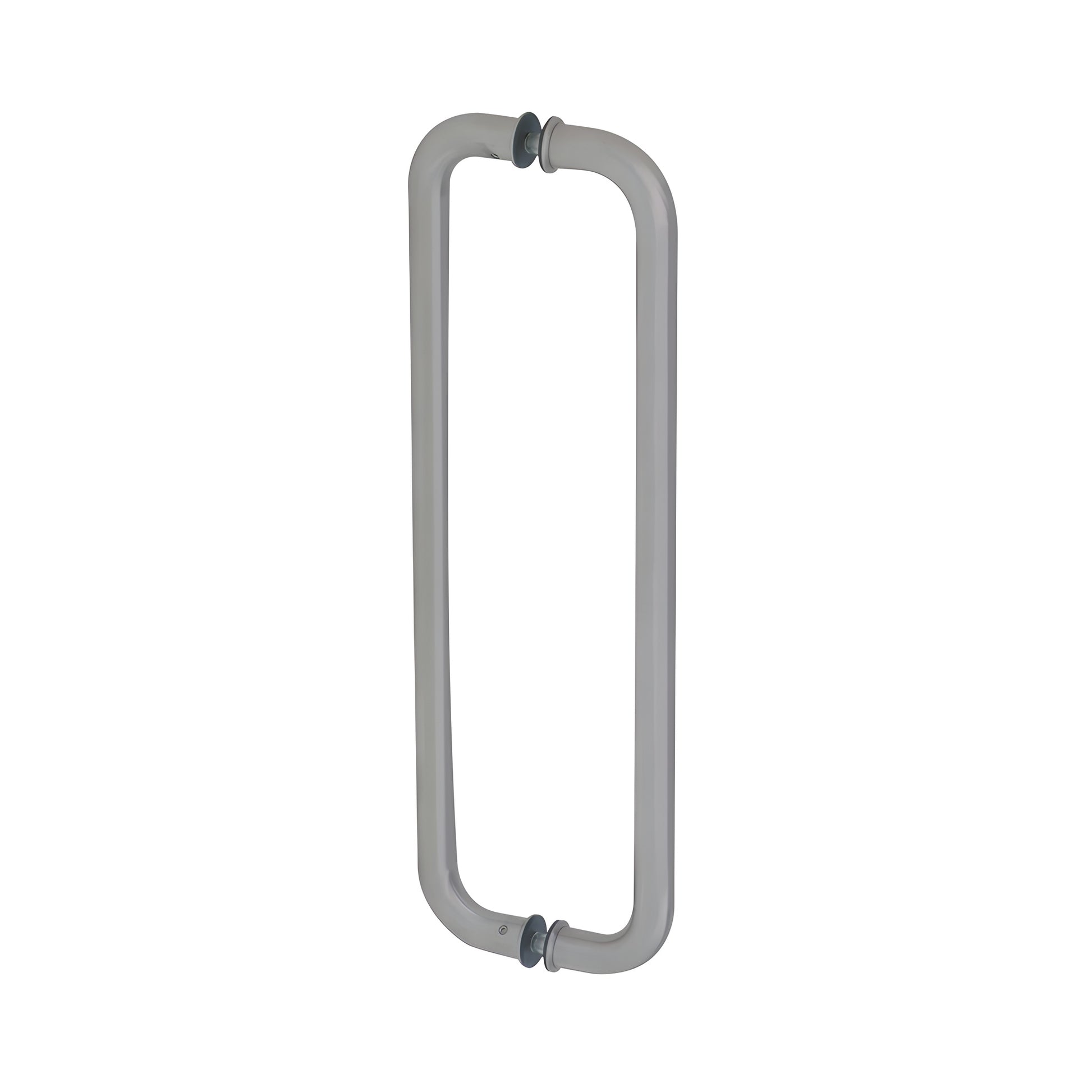 Brushed stainless steel glass-mounted pull handle, 18 in center-to-center (CM18X18BS)