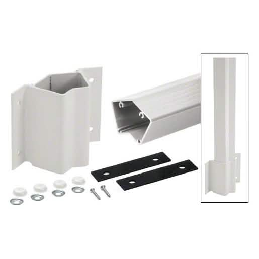 CRL 36" Sky White Fascia Mount Post Kit for 135° Rails: Durable, Stylish, Easy Install