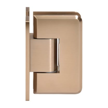 Dark brushed-bronze adjustable brass shower door hinge (Cologne series), SKU C0L337DBBZ.