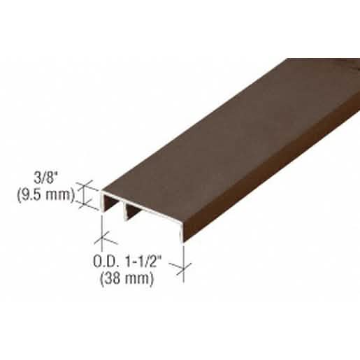 CRL 487 Bronze Anodized OfficeFront™ Face Trim - 24'-2" for sleek, modern office design.