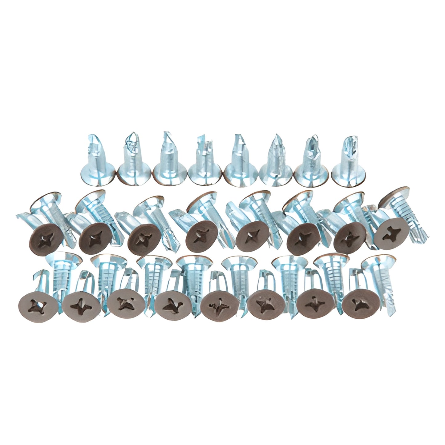 Pack of 40 Roton replacement hinge screws (SKU 61815DU), dark bronze heads, satin anodized finish for 224/112 series