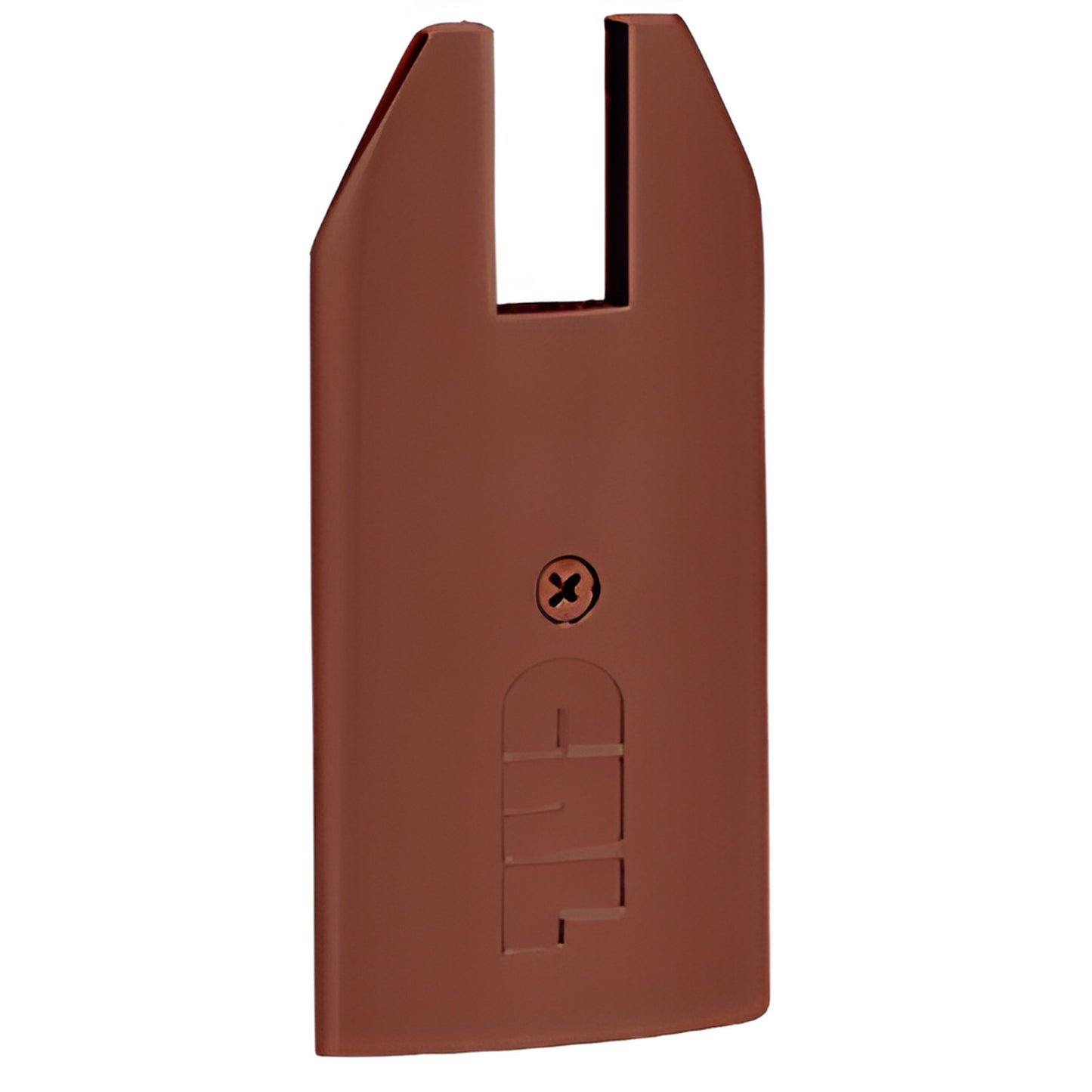 Black bronze anodized aluminum tapered 4" Wedge-Lock door rail end cap, SKU DREC4TDU