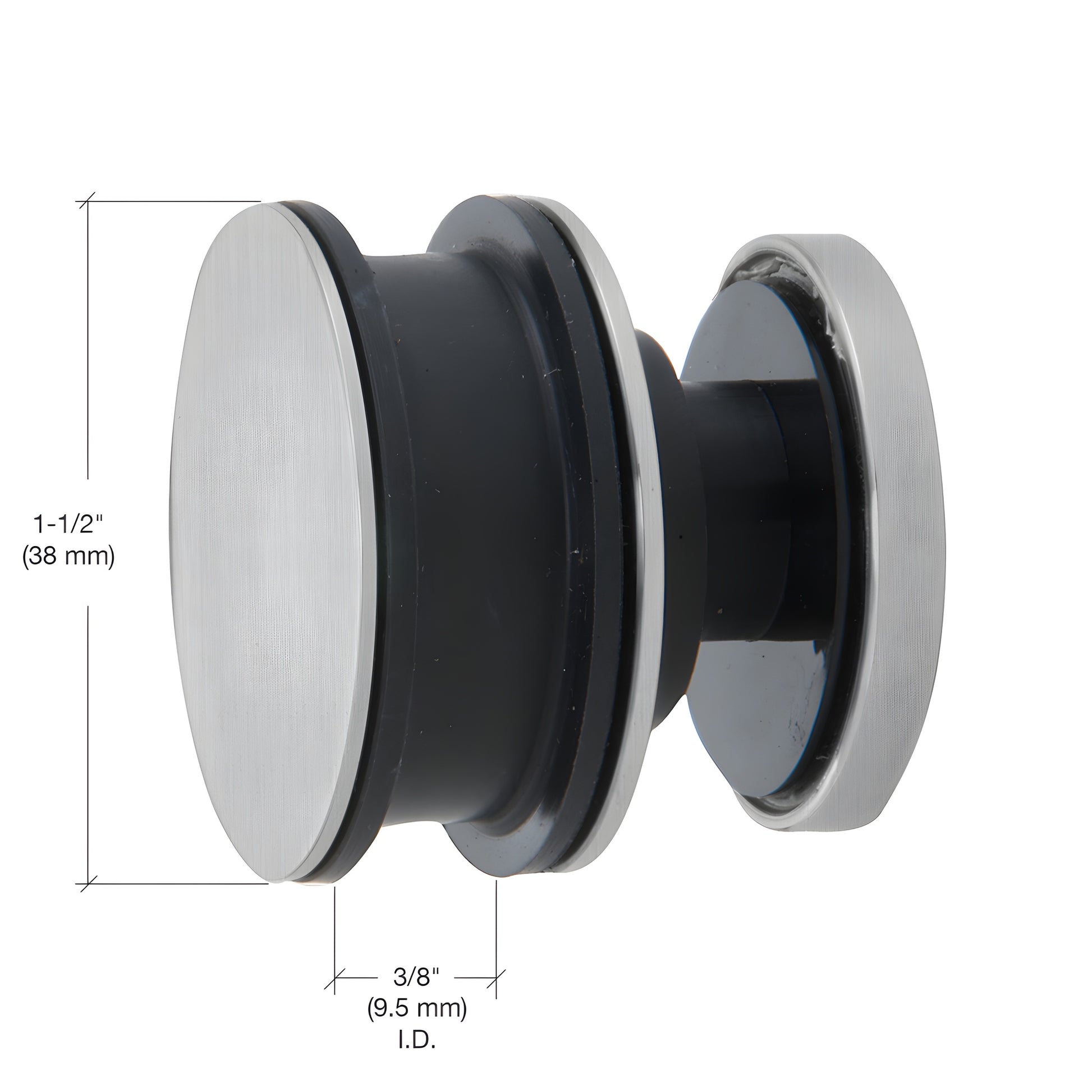 Brushed stainless steel replacement roller for Serenity SER78 sliding shower door (SKU SERNR1BS), for 8-10mm tempered glass