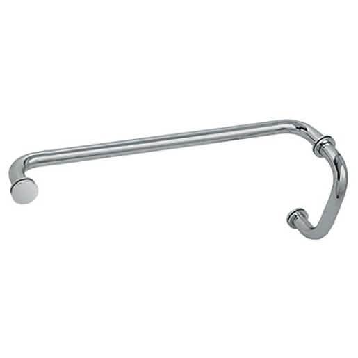 CRL Polished Nickel 6" Pull Handle & 18" Towel Bar BM Series with Metal Washers.