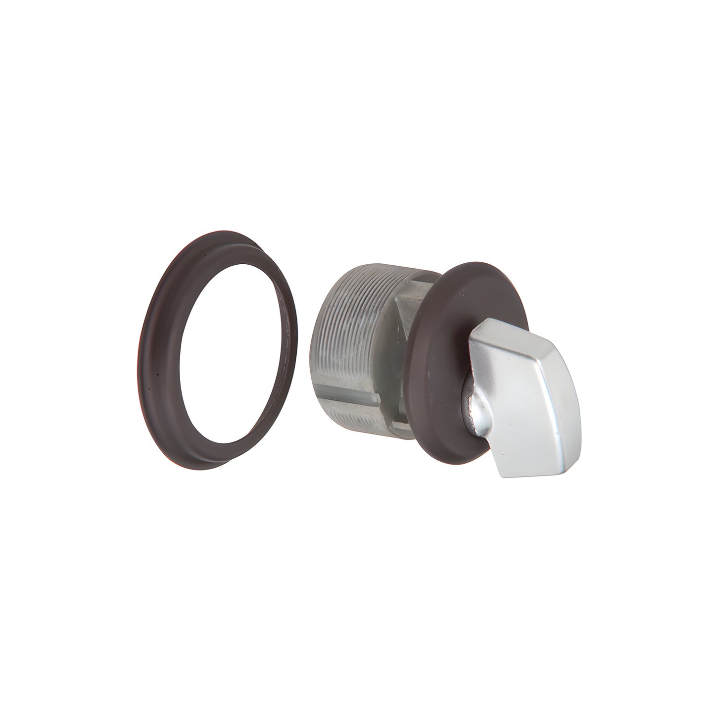 Mortise thumbturn cylinder DL2172DU - 1in 5-pin zinc cylinder with dark bronze ring and AR MS cam