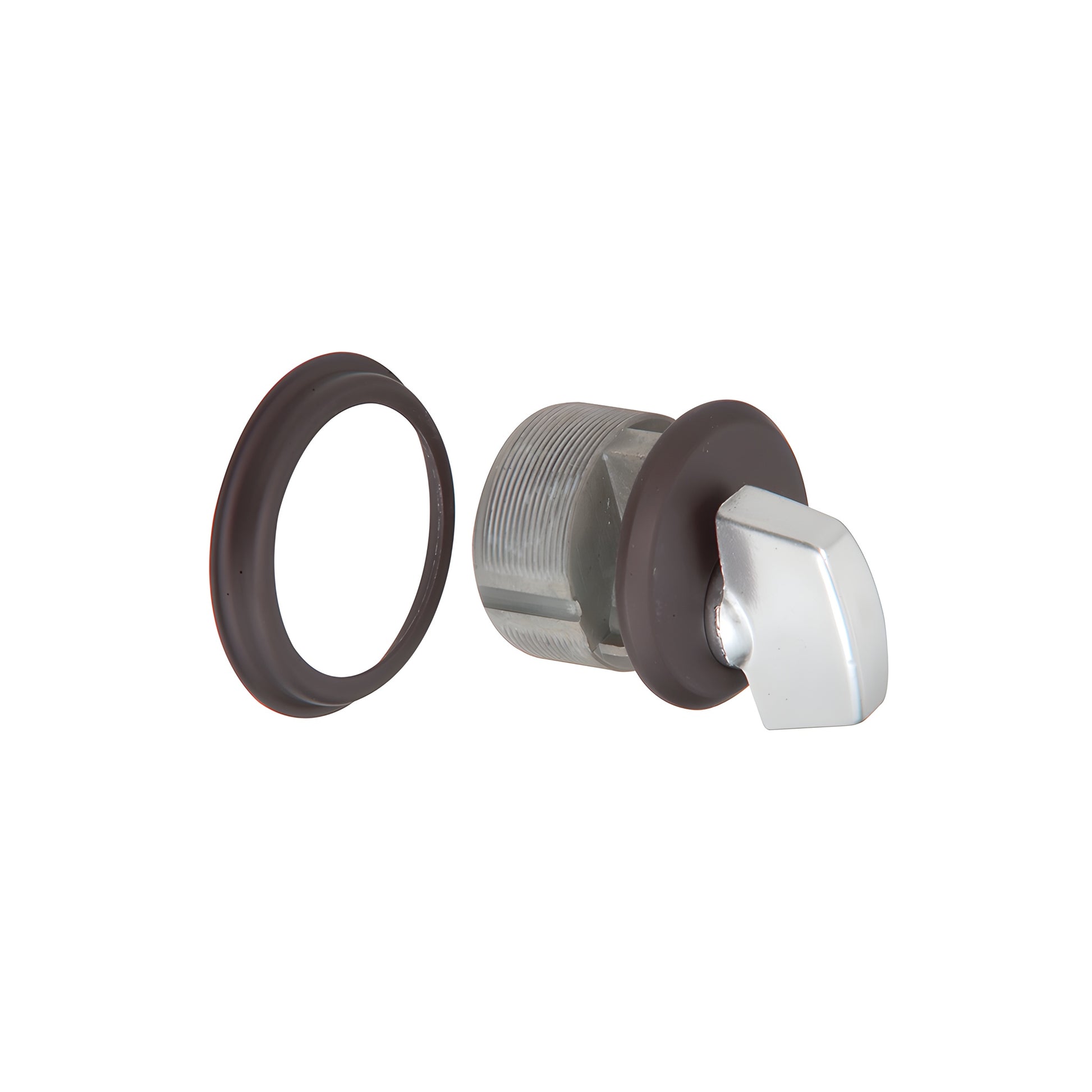 Mortise thumbturn cylinder DL2172DU - 1in 5-pin zinc cylinder with dark bronze ring and AR MS cam