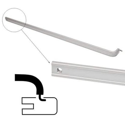 CRL Satin Aluminum Push Bar for 42" Doors - Durable Extruded Design, Sleek Finish