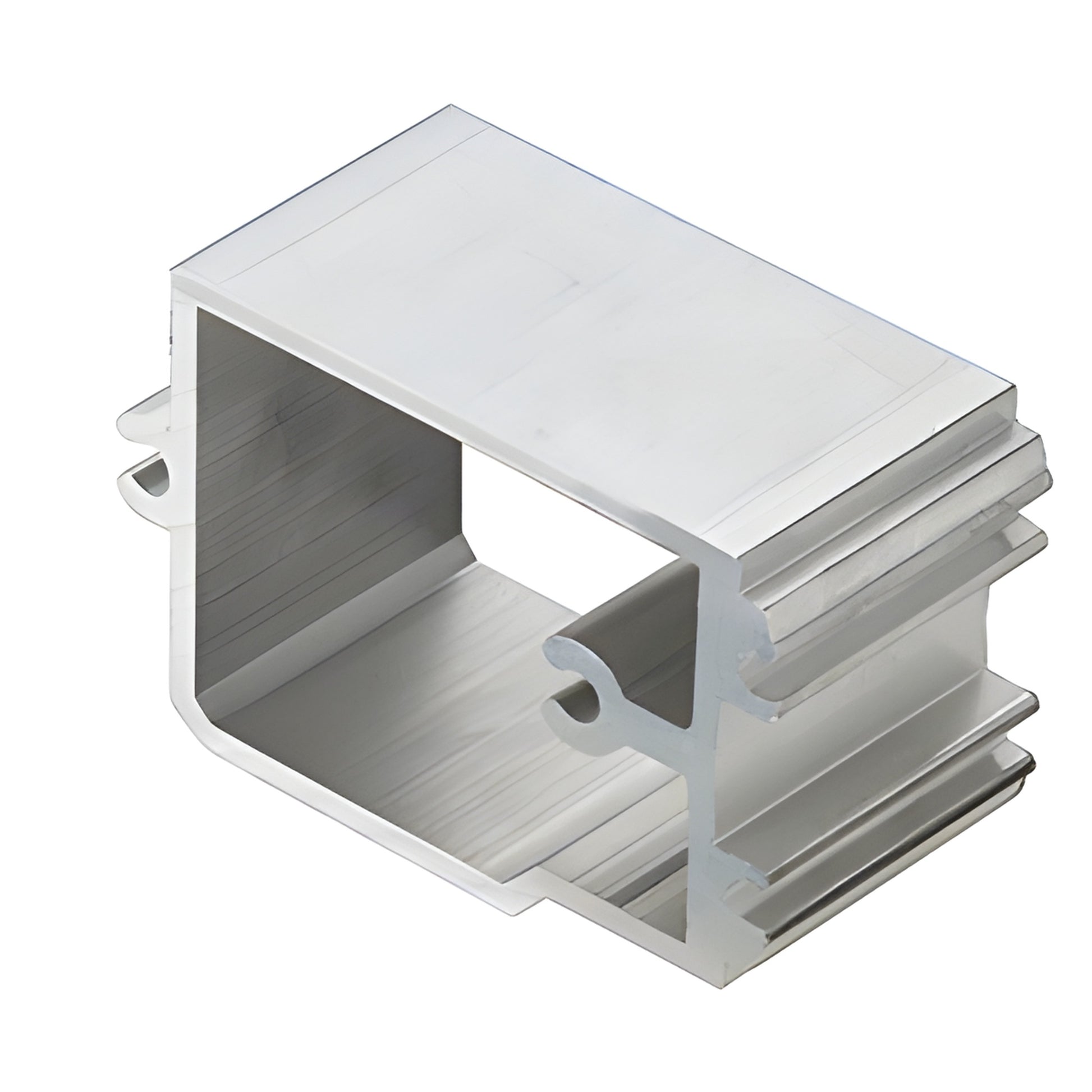 AP954 mill-finish aluminum shear block for horizontal-to-vertical glazing joinery, rectangular profile, sold in packs of 20.