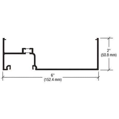 CRL-U.S. 24'2" Aluminum Vertical Mullion Wall Jamb, Custom Paint