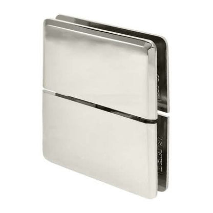 CRL Polished Nickel Senior Prima 02 Glass-to-Glass Hinge for seamless shower doors.
