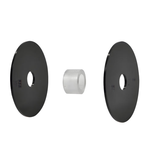 RS0BRG1 black 2in soft-plastic standoff gasket set - two black washers and one white grommet for glass protection