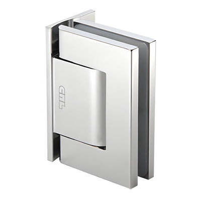 CRL Brite Chrome Wall-to-Glass Shower Door Hinge Offset Hold-Open