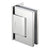 CRL Brite Chrome Wall-to-Glass Shower Door Hinge Offset Hold-Open