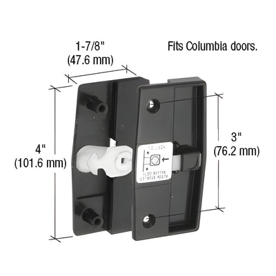 CRL Sliding Screen Door Latch and Pull With 3" Screw Holes for 1/2" Thick Columbia Doors
