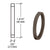 CRL Dark Bronze 0.100" Straight Glass Cylinder Ring