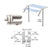 CRL Polished Stainless Steel Swivel Hinge for Glass Shower Doors