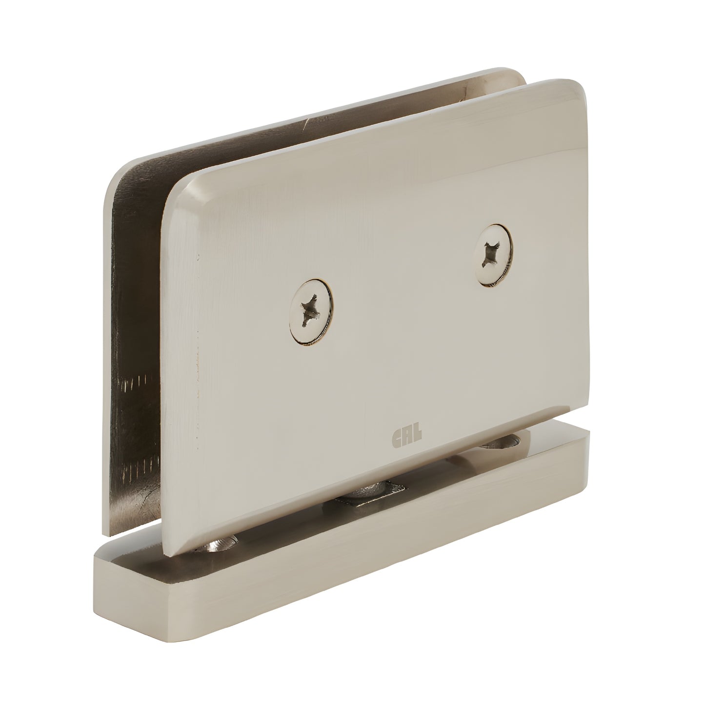 Brushed nickel SRPPH01BN Senior Prima brass pivot hinge for 1/2" glass shower door, self-centering.