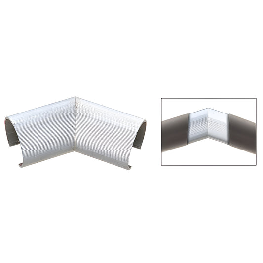 135 mill-finish aluminum internal splice sleeve for cap railing (SKU 1S35135M), ribbed extruded profile