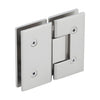 CRL Vienna V1E180SN satin nickel 180 glass-to-glass squared shower hinge, brass construction.
