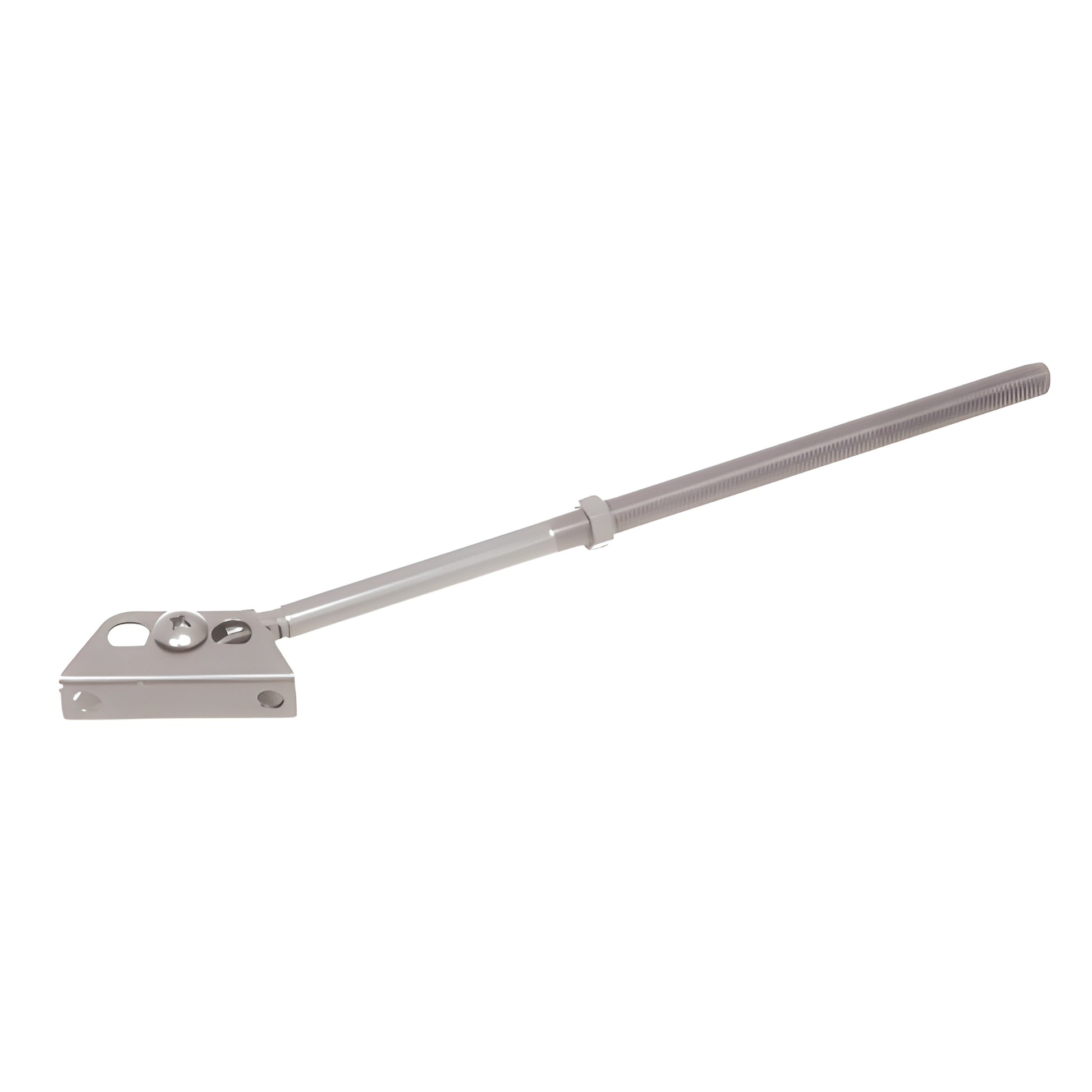 Aluminum extended adjustment rod/closer arm (SKU DCAXTA) for surface-mounted door closers, fits reveals up to 6".