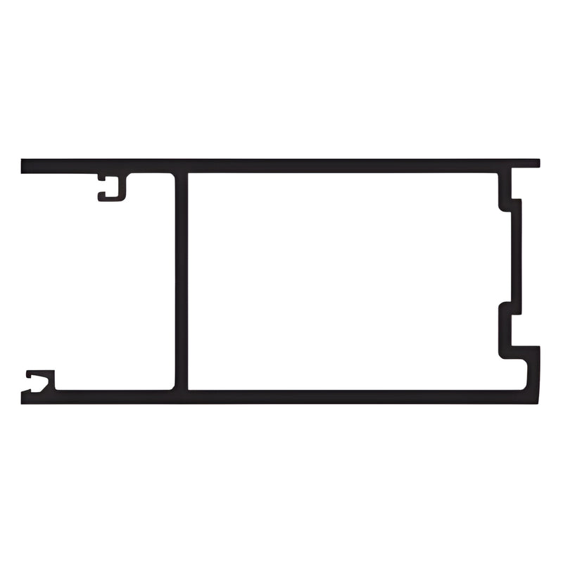 Black bronze anodized aluminum extrusion profile for curtain walls and glazing, SKU 1E56022