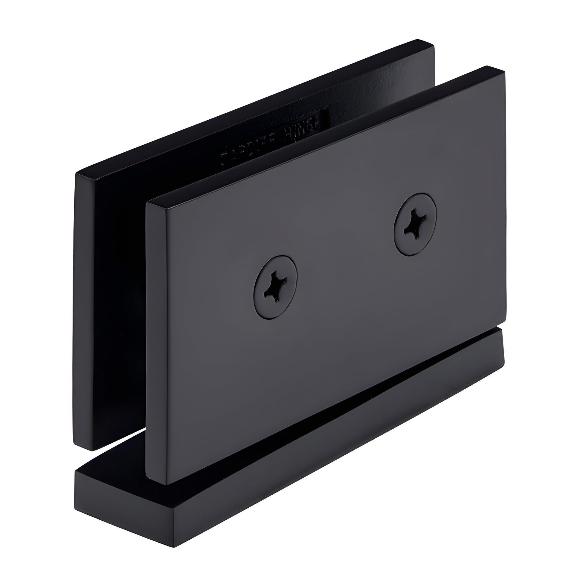 CAR010RB Cardiff squared brass pivot hinge in oil-rubbed bronze for 8-10mm tempered glass